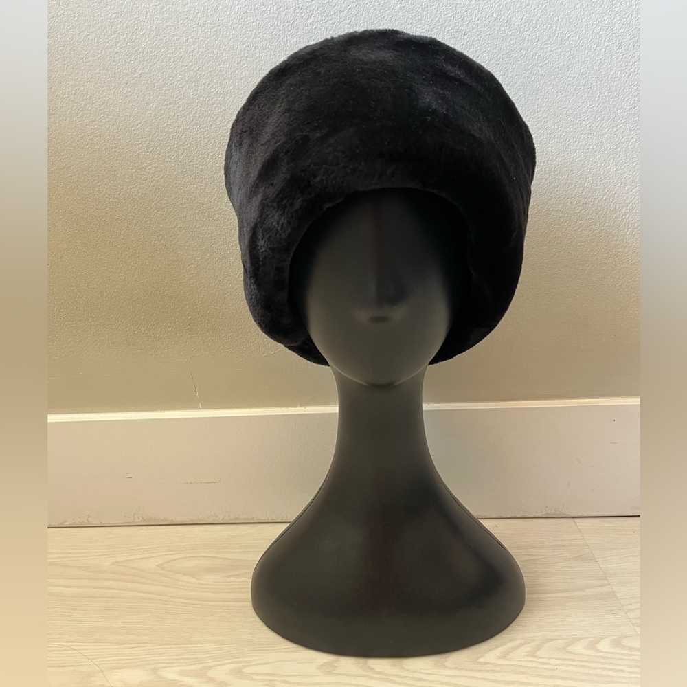 Vintage Black Wool Fur Hat
